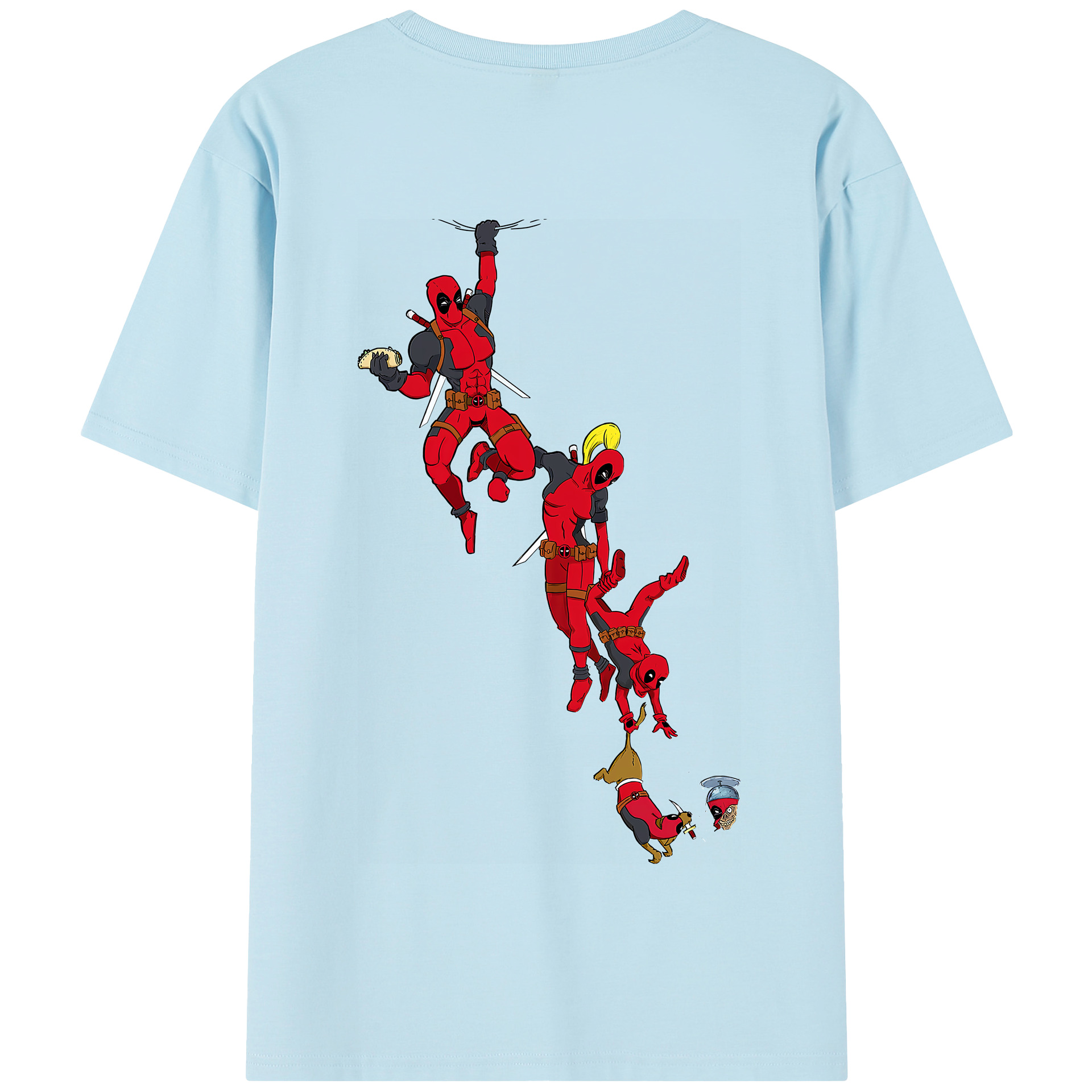 （画像用） Deadpool デッドプール 綿100％半袖Tシャツ（背面プリント）